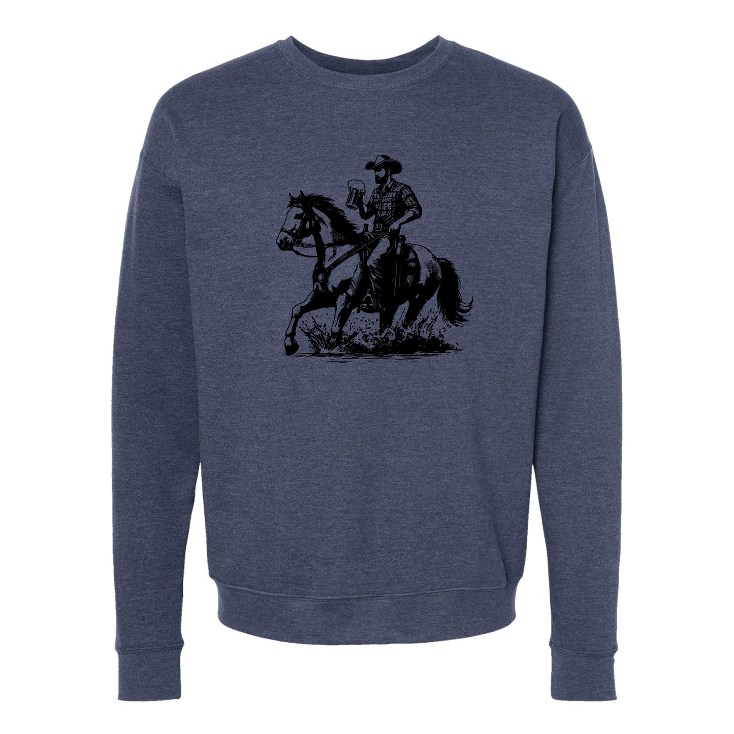Cowboy Horse Beer Crewneck Sweatshirt