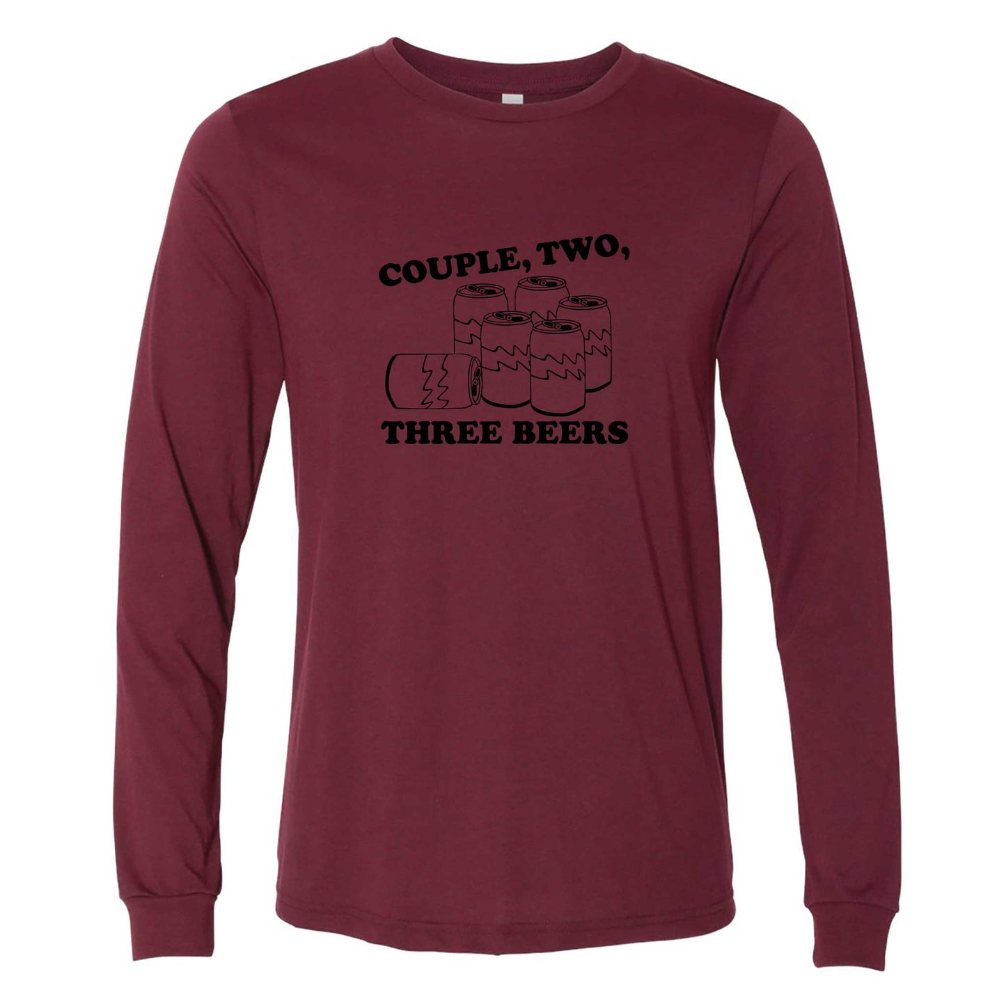 Couple, Two, Three Beers Long Sleeve T-Shirt