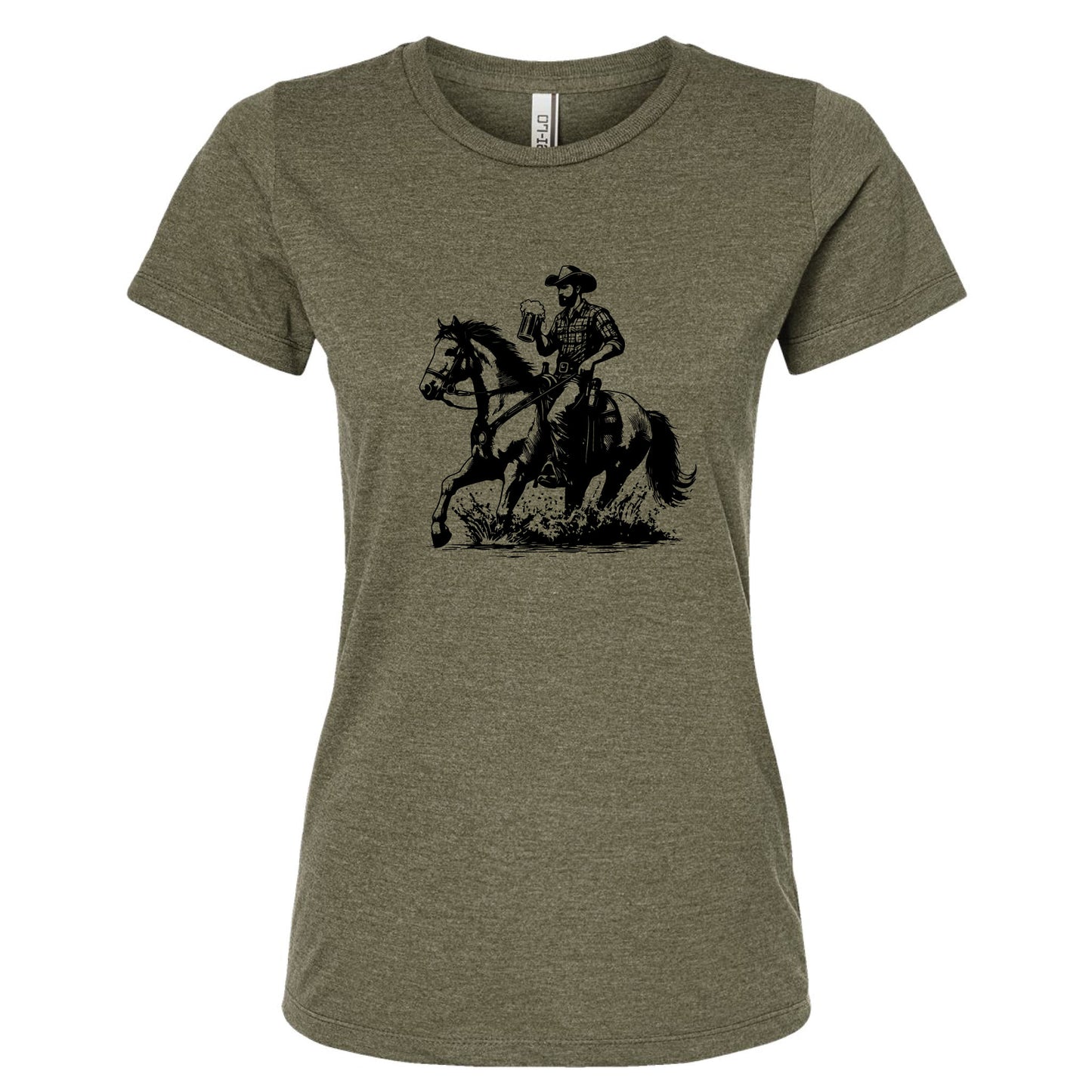 Cowboy Horse Beer Women's Slim Fit T-Shirt