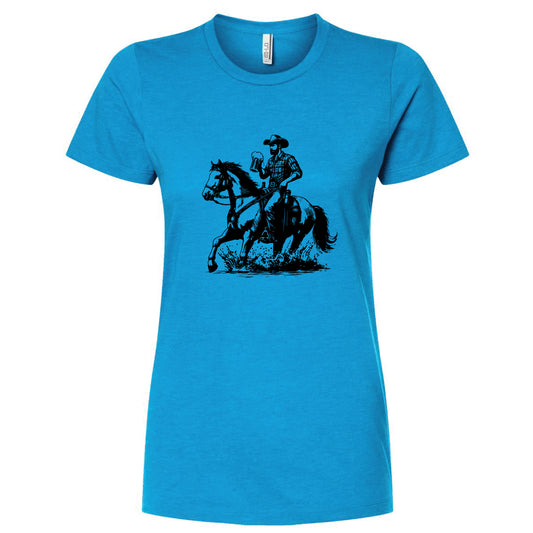 Cowboy Horse Beer Women's Slim Fit T-Shirt