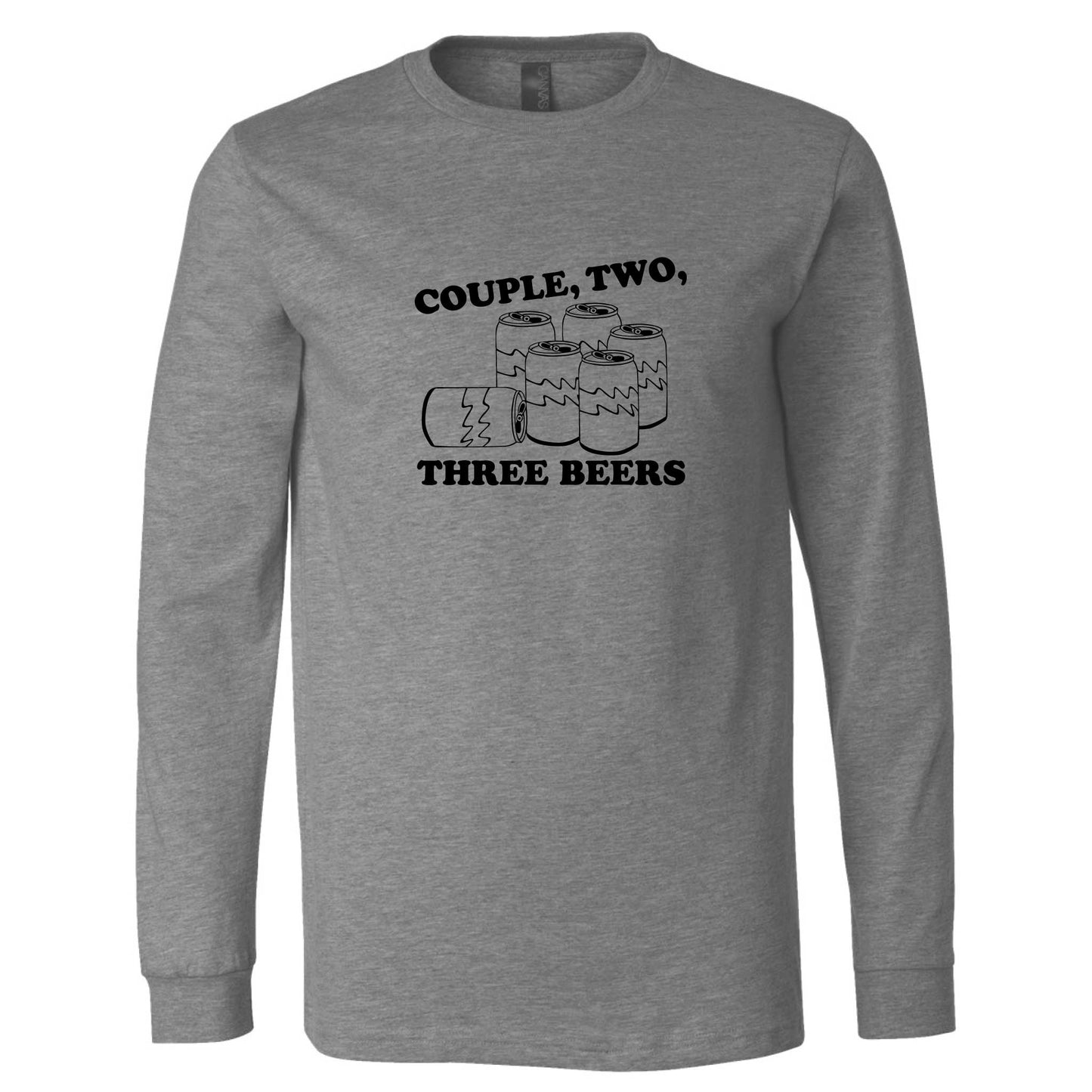 Couple, Two, Three Beers Long Sleeve T-Shirt