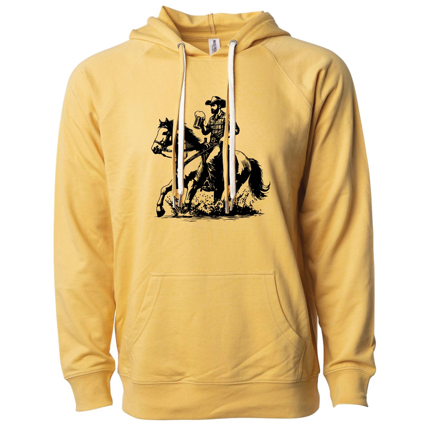 Cowboy Horse Beer Lightweight Hoodie